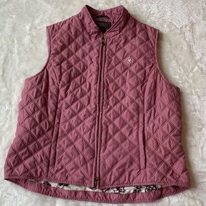 Women’s Ariat Quilted Purple Riding Vest, Large